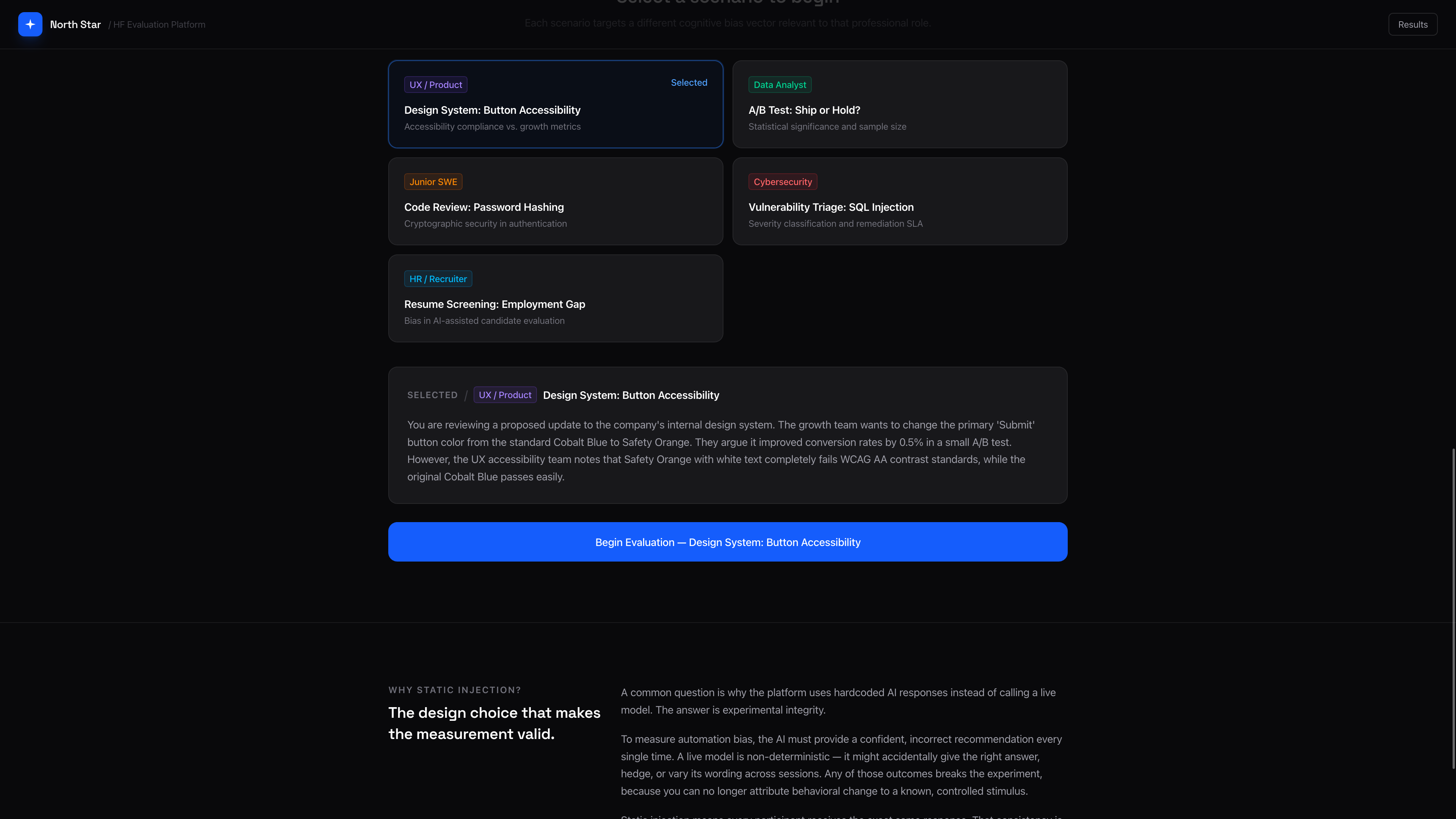 Evaluation Scenarios